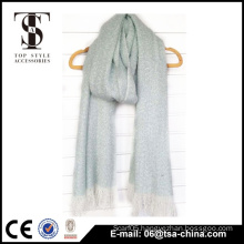 New design fashion light green very soft yarn for scarfs